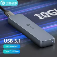 PHIXERO M2 SSD NVME เคสภายนอกฮาร์ดดิสก์ SATA 3ประเภท C 6Gbps 10Gbps 2230 2242 2260 2280 B M คีย์ฮาร์ดไดรฟ์ฝาครอบกล่อง