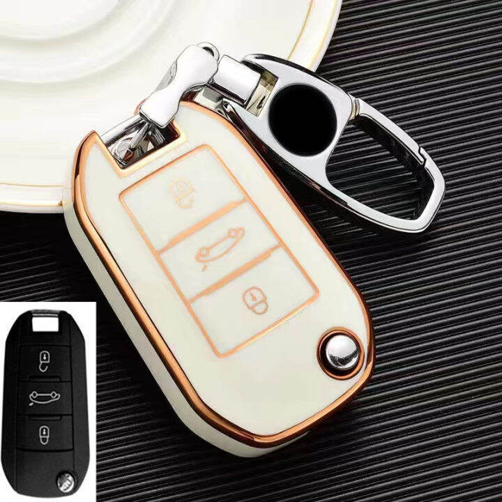 soft-tpu-รถรีโมทคอนโทรล-flip-key-fob-enclosure-shell-สำหรับ-peugeot-3008-208-308-508-408-2008-307-4008สำหรับ-citroen-c4-c4l