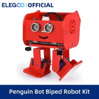 ELEGOO Penguin Bot Biped Robot Kit Compatible with Arduino Project with Assembling Tutorial STEM Toys for Kids and AdultsRED