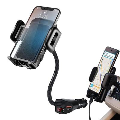 Cigarettes Lighter Phone Holder Wireless Charger Phone Supportor Quick Charging Car Mount Lighter With Flexible Gooseneck For