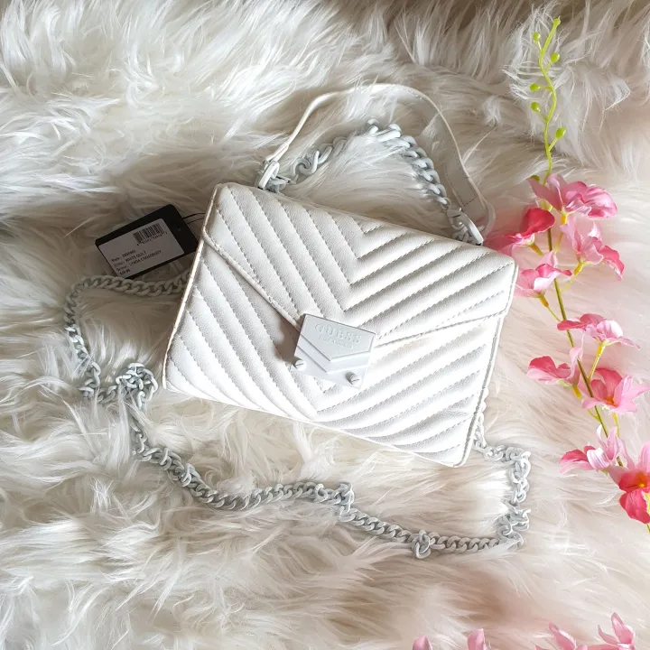 Mini Chain Guess Lynda Women's Crossbody Bag White Lazada PH