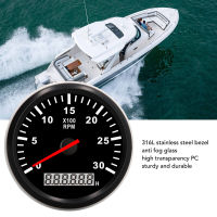 85mm/3.35in Tachometer Gauge 3000RPM IP67 Waterproof Tacho Gauge with LCD Hourmeter Red Backlight for Car Truck Boat