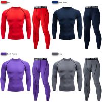 【CW】 Men  39;s Compression Sportswear GYM Tight Sets Workout Jogging MMA Clothing Tracksuit Pants Sporting