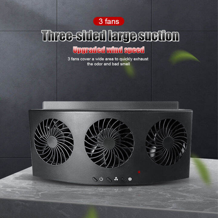 JPK【Ready Stock】Car Exhaust Fan 3Head Cooling Fan USB Powered Car Air