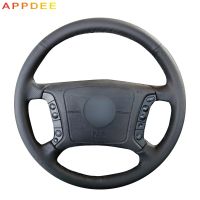 Hand-Stitched Black Artificial Leather Car Steering Wheel Cover for BMW E46 318i 325i E39 E53 X5 Car Styling Steering Wheels Accessories