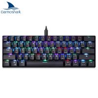 Darshark Motospeed คีย์บอร์ดแบบกลไก CK61 61คีย์ RGB Backlit USB คีย์บอร์ดเล่นเกมสำนักงานแบบมีสายสวิทช์สีแดงสำหรับคอมพิวเตอร์แล็ปท็อป