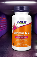 Vitamin K2 /MK4 100 mcg 100 /250 Capsules by NOW FOODS
