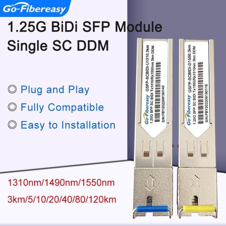 Gigabit Sc Bidi Sfp Module Km Mbps Mini Gbic Fiber Optical Transceiver