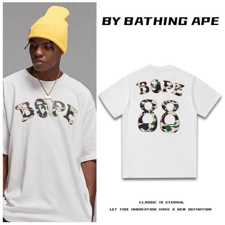 bape-aape-เสื้อยืดผ้าฝ้ายแขนสั้นทรงหลวม-เสื้อสไตล์ฮิปฮอปแบรนด์ทันสมัยสำหรับฤดูร้อน