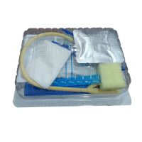 Disposable Sterile Urethral Catheterization Pack 16Fr 18 Fr Latex Double-Lumen Catheter Urine Tube Kit For Adult Urine Drainage