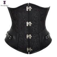 Steampunk Vintage Corset Gothic เสื้อผ้ารัดตัวผู้หญิง Bustiers Tops Lace Up สตั๊ดหัวเข็มขัด Retro เซ็กซี่ Korset Corsage