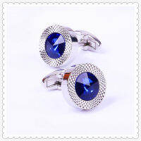 ยี่ห้อสีฟ้าคริสตัลกรวยCufflinksผู้ชายทนายความคลาสสิกPrismatic Cuffปุ่มDesignerคุณภาพสูงMensเสื้อTaper Cuff Links-Yrrey