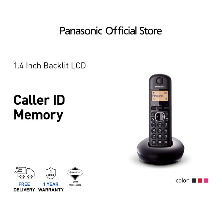 PANASONIC TGB210 Cordless Phone Alarm Clock KXTGB210MLB DECT Handset Locator Long Standby Time