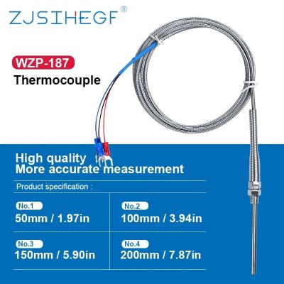☋∋ 2M Stainless Steel RTD PT100 Temperature Sensor Probe Thermal Thermocouple Tester Detector M8 Thread Industrial Sensor