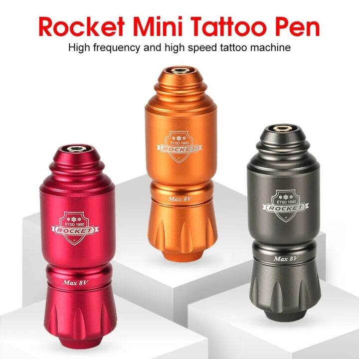 Mini Rocket Tattoo Pen Wireless Battery RCA Port Tattoo Machine Power