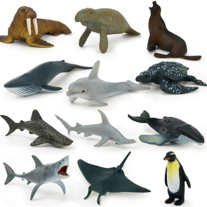 ของเล่นเด็ก-12-ชิ้นสัตว์ทะเลสัตว์ศึกษาปลาฉลามปลาฉลามปลาวาฬจำลองตัวละครขนาดเล็ก