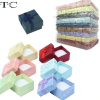 ☌ Ring Gift Box Jewelry Organizer Paper Box Ring Packaging Box Jewellry Store Container Earring Box 24pcs/Lot