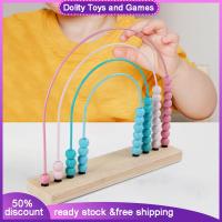 Dolity ลูกคิดรางไม้การศึกษาแบบมอนเตสซอรี่ตัวนับลูกปัดกรอบสำหรับการตกแต่งห้อง