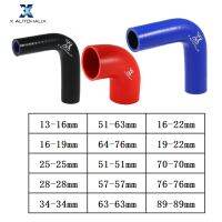 X Autohaux 100mm Length 13-16mm 16-19mm 16-22mm 51mm-76mm 90 Degree Elbow Silicone Hose Coupler Intercooler Tube Pipe