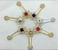 【Fashion house]เข็มกลัดระดับไฮเอนด์8.5X4ซม. Rhinestones เข็มกลัดความปลอดภัยสำหรับเด็กผู้หญิงชุดเสื้อกันหนาวเสื้อผ้าพันคอ Hat