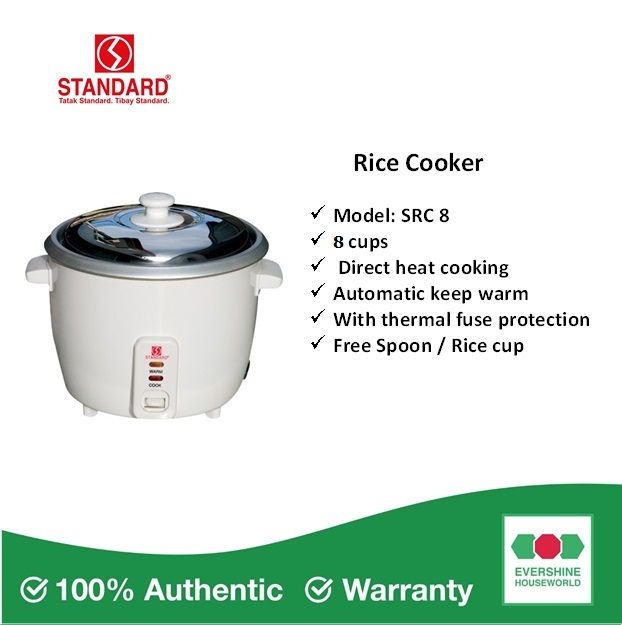 STANDARD 8 CUPS RICE COOKER WITHOUT STEAMER SRC-8 | Lazada PH