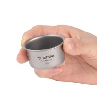 Tiartisan 35ml Titanium Tea Cup coffee mug Ultralight Mini Camping Picnic Pocket Whiskey Wine Cup Mug Outdoor teacup