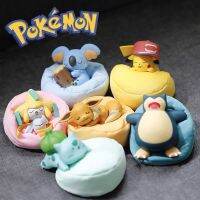 ปิกาจูบัลบาซอร์นอนโปเกมอน Eevee Jirachi Snorlax Komala พร้อมหมอนรูปปั้นตกแต่งขนาดเล็ก6ชิ้นของขวัญสำหรับเด็ก ef toy