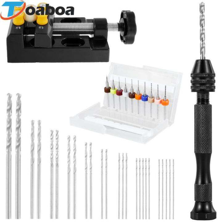 37Pcs Hand Drill Set Portable Small Hand Drill Bit Kit Twist Drill Bit