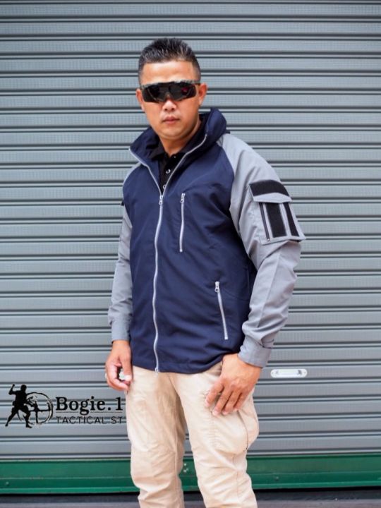 bogie1-เสื้อแจ็กเก็ต-เสื้อคลุม-รุ่น-jkt-h01-เดินป่า-ตั้งแค้มป์-ทำกิจกรรมกลางแจ้งอื่น-หมวกพับเก็บได้