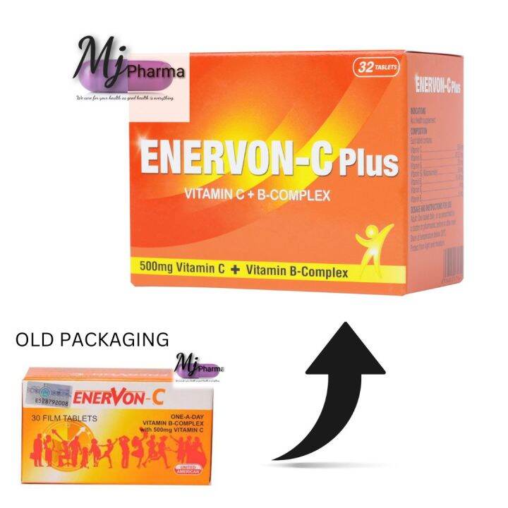 ENERVONC Plus 32 Film Tablets OneADay Vitamin with 500mg