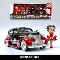 โมเดลรถเหล็ก Betty Boop &amp; Chevy Master Deluxe พร้อมตัวเบ็ตตี้ บู๊พ แบรนด์ Jada ขนาด 1:24 #โมเดลรถจากภาพยนคร์ Diecast Model Car Figure, ของเล่นเด็ก Toys ของขวัญ Gifts #CarModelBKK