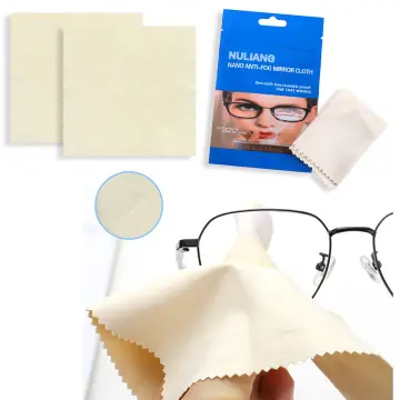 5Pcs Anti Fog Wipes For Glasses Reusable Suede Defogger Eyeglasses