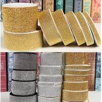 【CW】 2/5Meter Glitter Elastic Bands Sewing Soft Gold and Crafts Trim Waistband