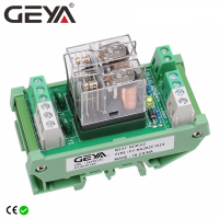 GEYA NG2R 2 ช่องโมดูลรีเลย์ 12V 24V 1SPDT รีเลย์ 10A ปลั๊กประเภทบอร์ดรีเลย์-HGJHJ STORE