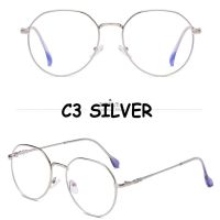 【Ready Stock】Korean Anti-blue Computer radiation protection Round Metal Frame Eyeglasses WomenMen