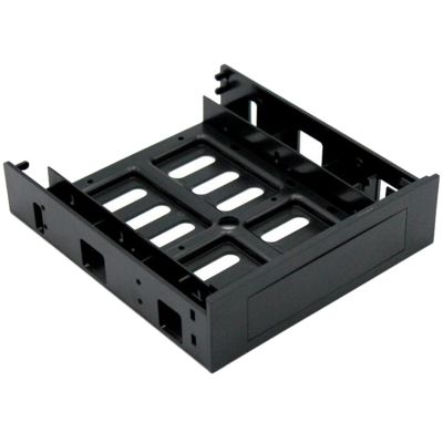 5.25 inch CD-ROM Space to 3.5 inch 2.5 inch SATA HDD Mobile Rack Bracket Enclosure Black for PC