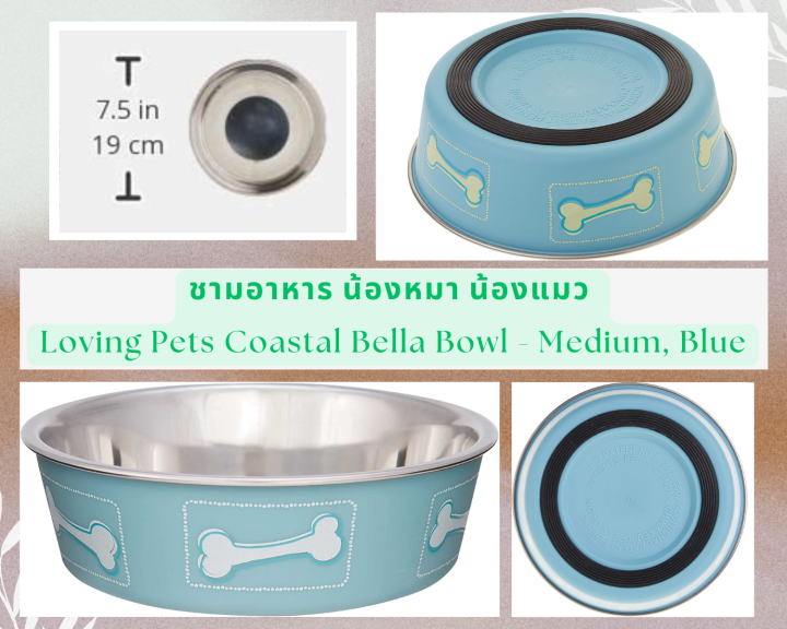 ชามอาหาร-น้องหมา-น้องแมว-loving-pets-coastal-bella-bowl-for-dogs-medium-blue