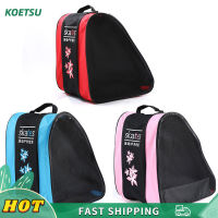 Koetsui กระเป๋าเก็บของโรลเลอร์สเกตสำหรับผู้ใหญ่และเด็ก,รองเท้าสเก็ตแพ็คสามชิ้นรองเท้าโรลเลอร์สเก็ตกระเป๋าสะพายไหล่คลับทรงสามเหลี่ยม