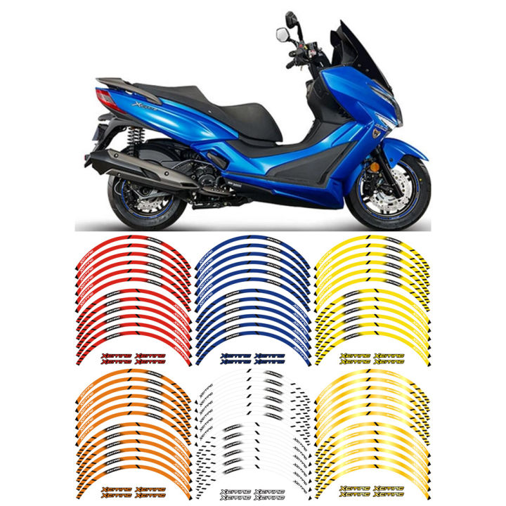 สำหรับ-kymco-xciting-x-citing-300-500-400-13-13-สติกเกอร์ล้อมอเตอร์ไซค์-inch-อุปกรณ์แถบรูปลอกติดขอบ