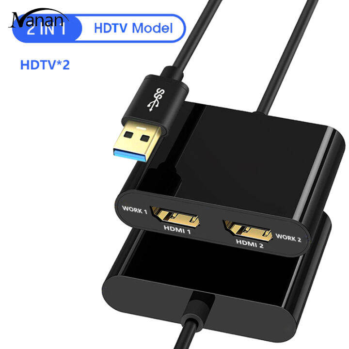 hub-usb-3-0เป็นอะแดปเตอร์-usb-ที่รองรับ-hdmi-คู่สำหรับการตรวจสอบผลการเปรียบเทียบข้อมูลตัวแปลงแบบพกพา