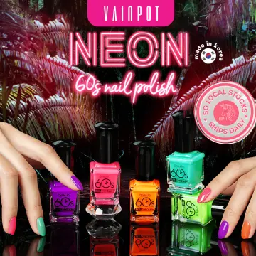 MTSSII Glow in the Dark Gel Nail Polish, 6 Colors Neon Luminous Gel Polish  Set, Fluorescent Bright Colors Hot Pink Neon Yellow Green Blue Orange