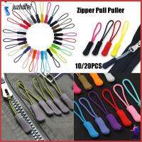 JUZHUFEI 10/20pcs 9 สี เสื้อผ้าเดินทาง คลิปหนีบกระเป๋า ซิปดึง สิ้นสุดการล็อก Zips ตัวดึงซิป เครื่องดึงสายไฟ