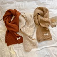 {Warm scarf}แฟชั่นผอมแข็งถักฤดูหนาวผ้าพันคอผู้หญิงสบายๆลายยืดหยุ่นอบอุ่นทำด้วยผ้าขนสัตว์เส้นด้ายคอผ้าพันคอ Bufanda F Oulard Echarpe ใหม่