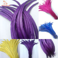 ขายส่ง100Pcs ขนหางไก่ธรรมชาติ25-40ซม.10-16นิ้วเสื้อผ้าตกแต่ง Stage Performance Rooster Feathers Plume