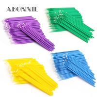 ✷■ 100pcs Micro Lash Brushes Swab Eyelash Disposable Eye Lash Glue Cleaning Brushes Cosmetic Brushes Makeup Tools