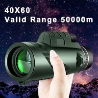 ZZOOI HD 40X60 Monocular Telescope Long Range Zoom BAK4 Professional Telescope With Tripod Mobile Phone Clip Hunting Sports Outdoor