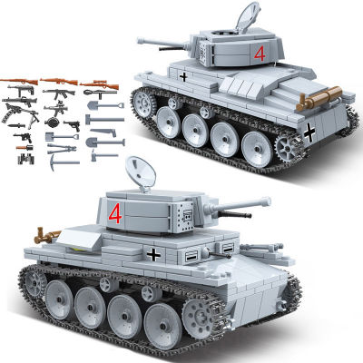Military LT-38 BT-7 German Light Tank Soldier Weapon Building Blocks WW2 Soviet Tank Bricks Army Toys Gifts for Children Kids