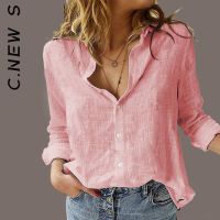 C.New S Shirt Fashion Women Chic Sexy Ladies Top Vintage Party Simple Womens Shirt Casual Women Top Retro Mom Clothes Female