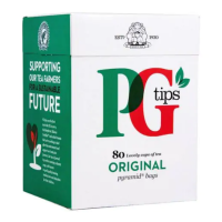 PG Tips The Original Tea 80 Pyramid Bags พีจี ทิปส์ ออริจินอล ชาดำอบแห้ง 232 กรัม (บรรจุ 80 ซอง)