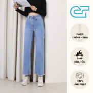Quần jean ống rộng nữ chất co giãn 4 chiều tua gấu sành điệu CP14, CT JEANS